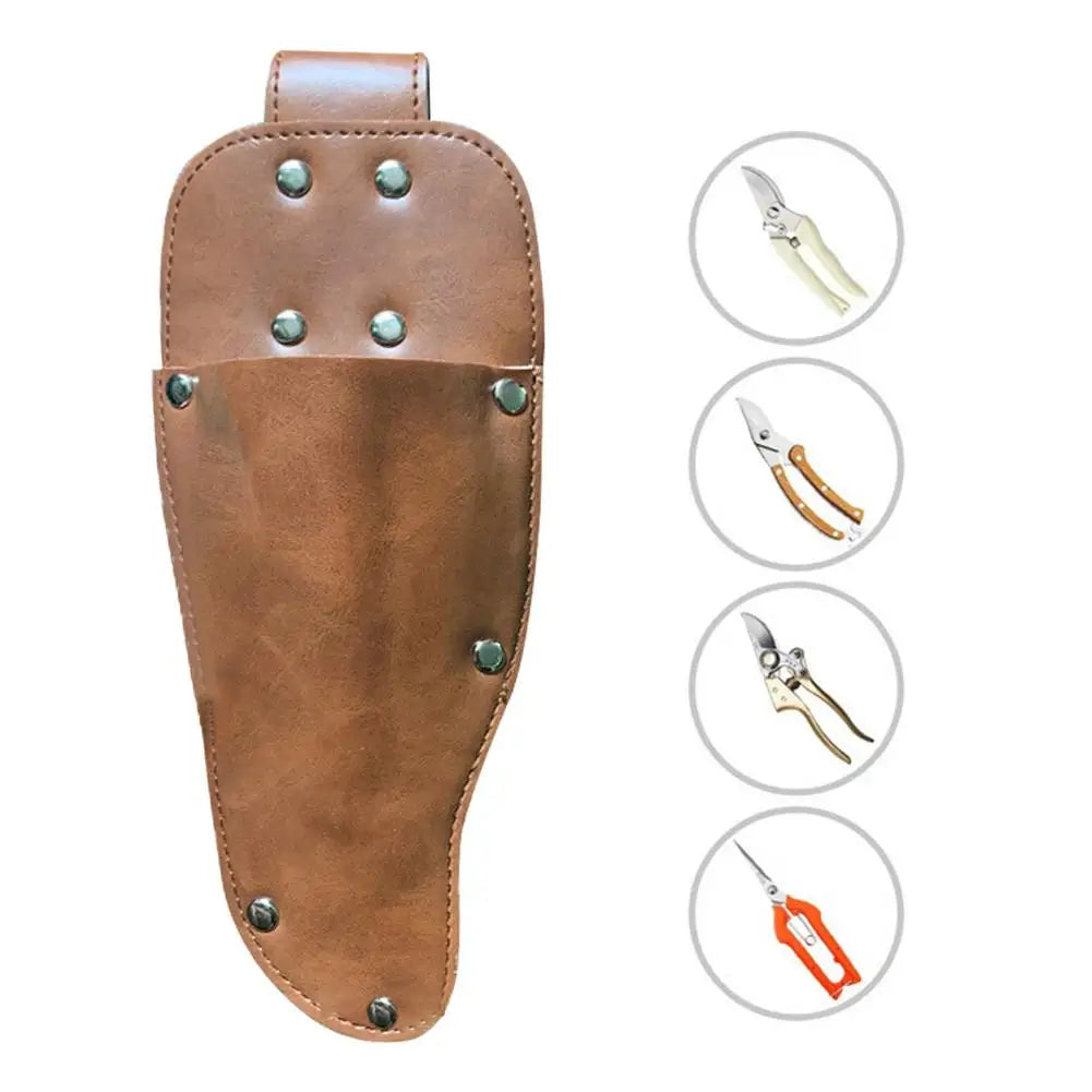Gardening Pruner Shears Sheath Premium Leather Protective Case Cover Pruner Sheath Protective Leather Case Cover